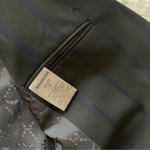 Zadig & Voltaire Valdy Mix Patch Jacket EU 34 - Picture 8 of 10